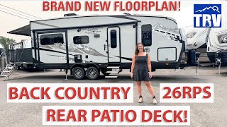 Brand New Travel Trailer wTwo Slides And Rear Patio Deck 2025 Back Country 26RPS by Outdoors RV [upl. by Amble]