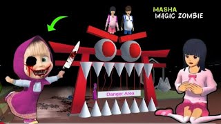 Masha Magic ZOMBIE Magic Haunteds 😰 Sakura School Simulator Story 👺 [upl. by Eseret]