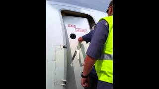 Rob demonstrates 757 L1 door operation to Scott [upl. by Nyliak]