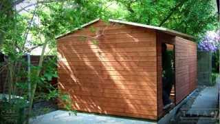 Shed Install Garden Shed with Shiplap Cladding and Felt Tiled Roof How To [upl. by Ahsaelat334]