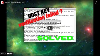 SSH RSA Host Key verification failed Solved [upl. by Debby405]