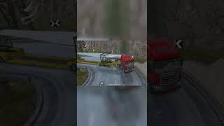 Turning longest trailer on a small curve road😱 in truckers of Europe 3 🎮 toe3 gaming ets2 truck [upl. by Esilahc]