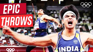 Neeraj Chopra amp more  Winning Javelin throws [upl. by Tad]