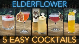 5 Easy ELDERFLOWER Cocktails you Can Make Yourself [upl. by Rebmaed]