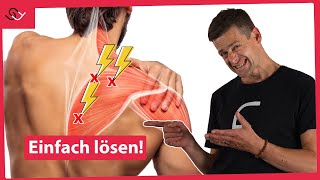 Schulterblattschmerzen loswerden und Schulter zentrieren  Mit diesem Trick [upl. by Aratas]