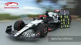 ckmodelcarsvideo Nyck de Vries Alpha Tauri AT04 21 British GP Formel 1 2023 Minichamps [upl. by Aramot]