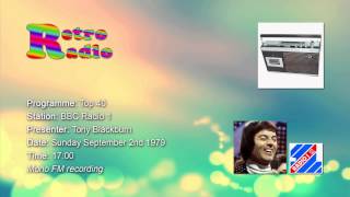 BBC Radio 1  Top 40 intro  Tony Blackburn  02 Sep 1979 [upl. by Ches]