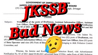 JKSSB Bad News [upl. by Oler]