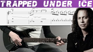 METALLICA  TRAPPED UNDER ICE Guitar cover with TAB  Lesson [upl. by Sunda]