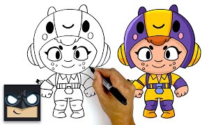 How To Draw Bea  Brawl Stars [upl. by Nahtnamas]