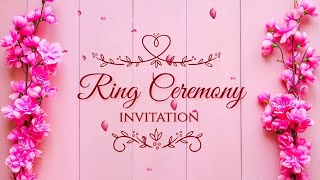 Ring ceremony invitation video editing 9905845787  Best Engagement Invitation Video  Digital card [upl. by Ilarin414]