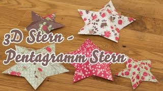 ORIGAMI  Pentragramm Stern  3D Stern [upl. by Dnomsed]