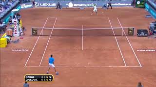 Nadal saves the matchpoint Vs Djokovic  ATP Madrid 2009 Semifinals [upl. by Adlesirhc996]