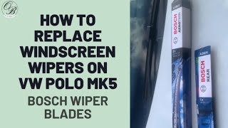 How to replace the wiper blades on your car A visual guide VW Polo Mk 5 ad [upl. by Ingrim594]