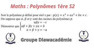 Maths1S2 Exercices sur les polynômes [upl. by Nyliram]