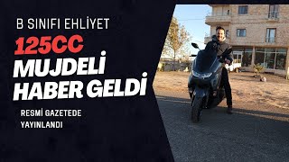 125 CC ye kadar motorlar B sınıfı ehliyet yasası resmi gazetede yayınlandı şimdi ne olacak [upl. by Tterb124]