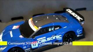 BOMBARC Kyosho MINIZ NISSAN CALSONIC IMPUL GTR 2008 MZP214CS [upl. by Earle]