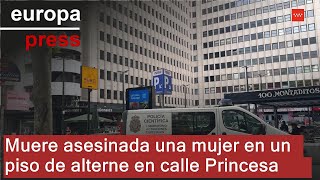 Muere asesinada una mujer de 45 años en un piso de alterne de la calle Princesa de Madrid [upl. by Hareema]