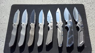 Marfione Custom Knives  Flawless Full Ti Framelock Folders [upl. by Yi726]