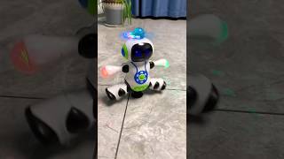 Dancing Robot with Head Spinning Wings Music amp 3D Flashing Lights 360° Rotation Fun [upl. by Nodarb]