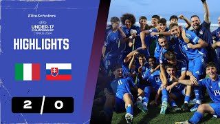 Italy vs Slovakia  U17 EURO Finals Bitesize Highlights  May 24 2024 [upl. by Odraccir]