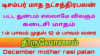 december month rasi palan 2022  december month rasi palan 2022 makara  thiruvonam natchathiram [upl. by Nyllaf235]