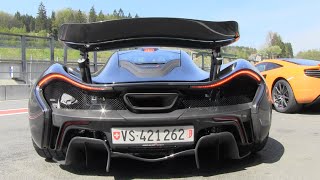 Mclaren P1  Start Up Accelerating and Downshifts [upl. by Aihtebat]