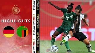 3 late goals Final test before World Cup  Germany vs Zambia 23  Highlights  Womens Friendly [upl. by Ainoet]