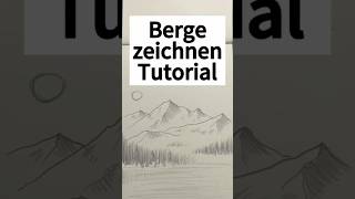 Berge zeichnen Tutorial  Schritt für Schritt Berge mit Landschaft zeichnen zeichnenlernen [upl. by Risay]