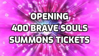 Opening 400 Brave Souls Summons Tickets  Bleach Brave Souls [upl. by Onairam]