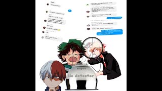 Bakugou deku and shoto do a lie detector testskitmha text [upl. by Llig]