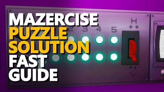 Mazercise Puzzle Solution FNAF Security Breach Maze [upl. by Tullius]