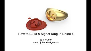 Jewelry CAD Design Tutorial 15 How to Build a Signet Ring [upl. by Wyne140]