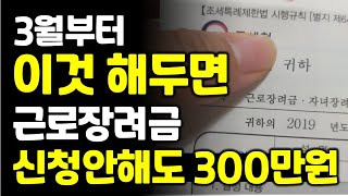 달라지는 근로장려금 3월부터 이것 해두면 신청 안해도 300만원 줍니다 [upl. by Nerok851]