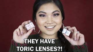 QUEENSLENS COLORED CONTACTS REVIEW  TORIC FOR ASTIGMATISM AVAILABLE [upl. by Goulette]