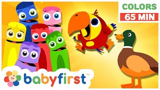 Toddler Learning Video Colors w Color Crew amp Larry  ABC Alphabet amp Animal Sounds  Baby First TV [upl. by Knowle844]