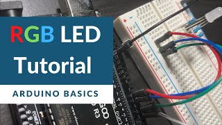 Control an RGB LED with a Button  Beginner Arduino Project [upl. by Georgy779]