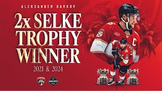 Aleksander Barkov Wins 202324 Frank J Selke Trophy [upl. by Gimble]