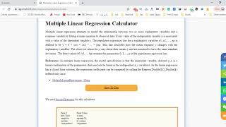 Multiple Linear Regression Calculator [upl. by Hulda732]