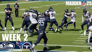 Week 2 titans franchise vs Seahawksmadden 25 [upl. by Llerdna]