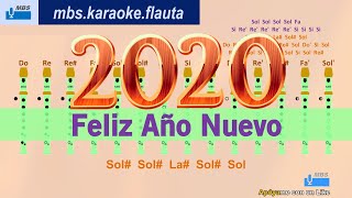 El Año Viejo Flauta Dulce Con Notas  Tony Camargo  Tutorial Tipo Karaoke [upl. by Ree]