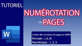 Insérer des numéros de pages différents dans un document Word [upl. by Craw]