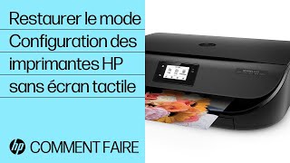 Restaurer le mode Configuration des imprimantes HP sans écran tactile  Imprimantes HP  HP [upl. by Gradeigh]