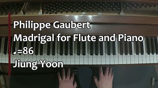 Piano Part Gaubert Madrigal for Flute and Piano ♩86 [upl. by Noed]