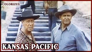 Kansas Pacific  Full Western Movie  Wild West Film  Colorized Western Movie [upl. by Langdon]