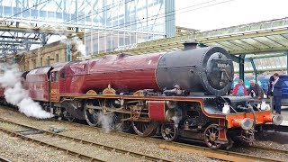 6201 Princess Elizabeth at Carlisle with The Dalesman on 30th April 2019 [upl. by Aelahc]