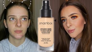 Smashbox Studio Skin 15 Hour Wear Hydrating Foundation  FOUNDATION FRIDAY [upl. by Wie746]