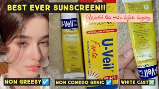 U veil forte spf 60 sunscreen Review🌸price Benefits and side effects Suitable for all skin [upl. by Suzan]