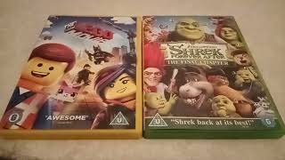 The Lego Movie And Shrek Forever After UK DVD Unboxing [upl. by Ailito]