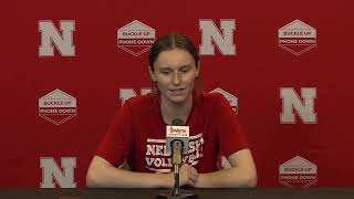 Bergen Reilly previews Nebraskas match vs Illinois — Oct 1 [upl. by Nicholl]